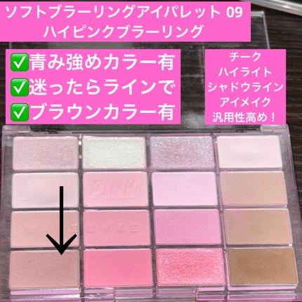 ソフトブラーリングアイパレット/wakemake/アイシャドウパレットを使ったクチコミ(2枚目)