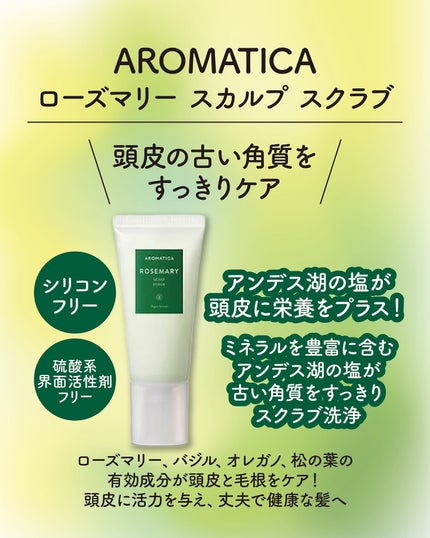 ローズマリー スカルプ スクラブ/AROMATICA/ヘッドスクラブを使ったクチコミ(2枚目)