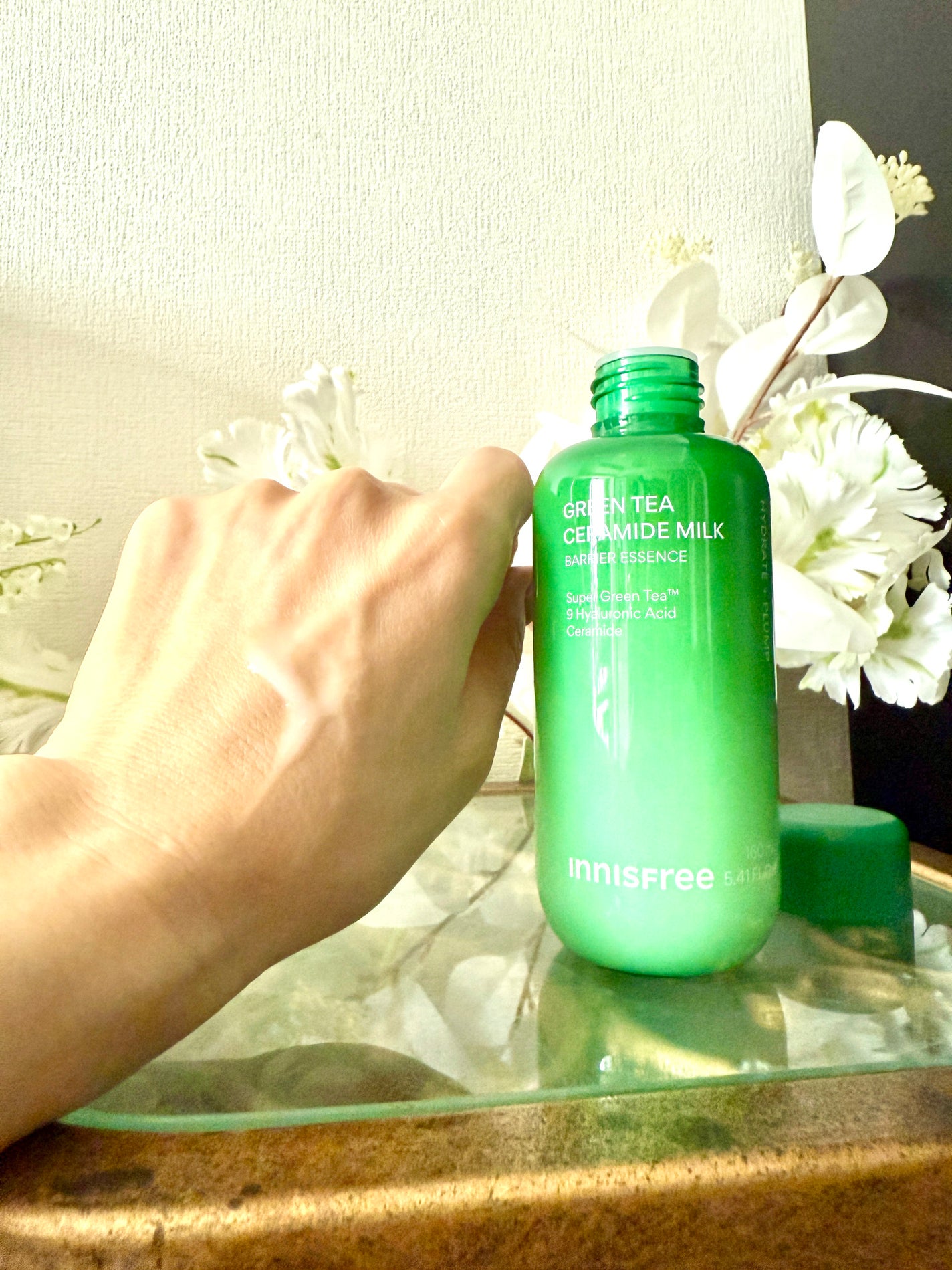 グリーンティー セラミド ミルク エッセンストナー/innisfree/化粧水を使ったクチコミ(2枚目)