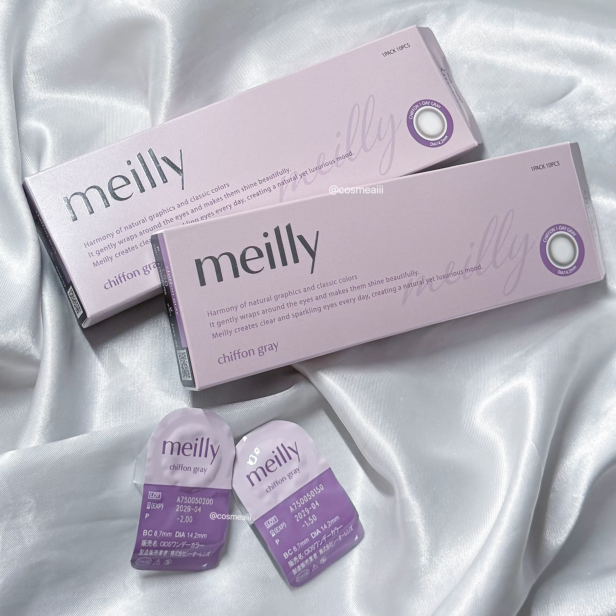 chiffon/meilly/ワンデー（１DAY）カラコンを使ったクチコミ（2枚目）
