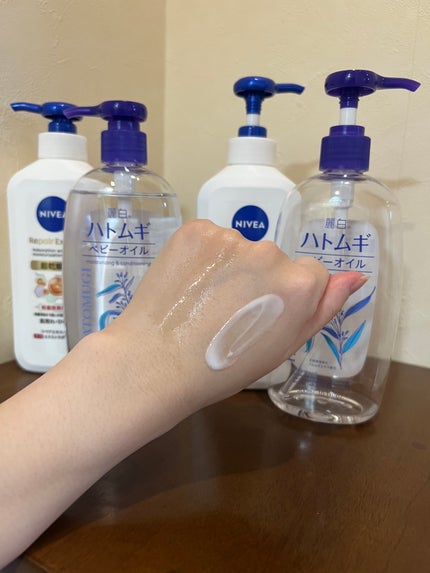 ハトムギ ベビーオイル/麗白/ボディオイルを使ったクチコミ(5枚目)