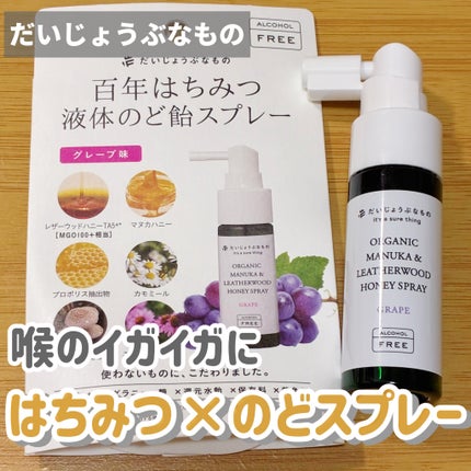 百年はちみつ液体のど飴スプレー/だいじょうぶなもの/その他オーラルケアを使ったクチコミ(1枚目)