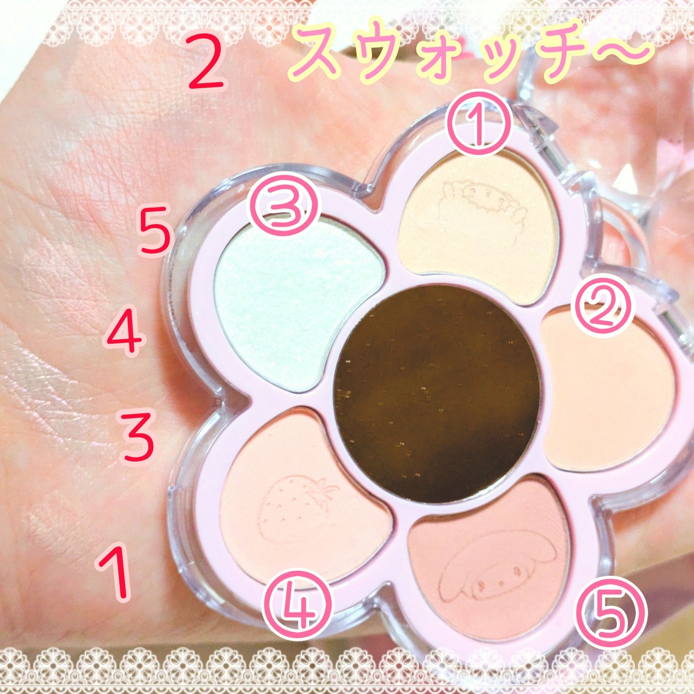 フローラアイパレット/AMUSE/アイシャドウを使ったクチコミ(5枚目)