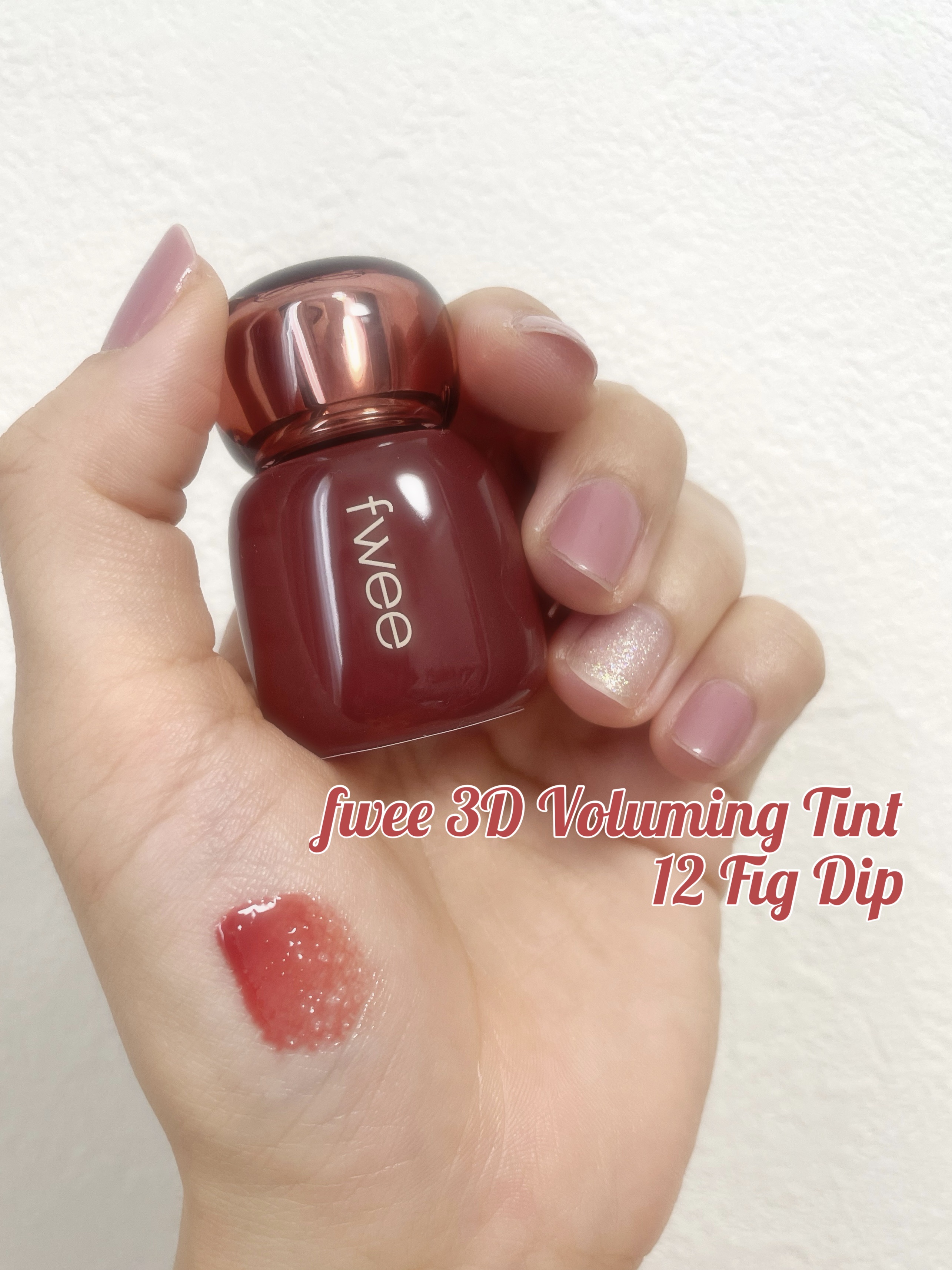 フィー 3Dボリューミングティント 12 フィグディップ/fwee/リップティントを使ったクチコミ（1枚目）