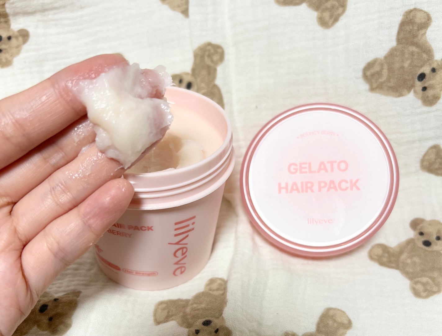 リペアターンジェラートヘアパック バウンシーベリー/リリーイブ/洗い流すヘアトリートメントを使ったクチコミ(4枚目)