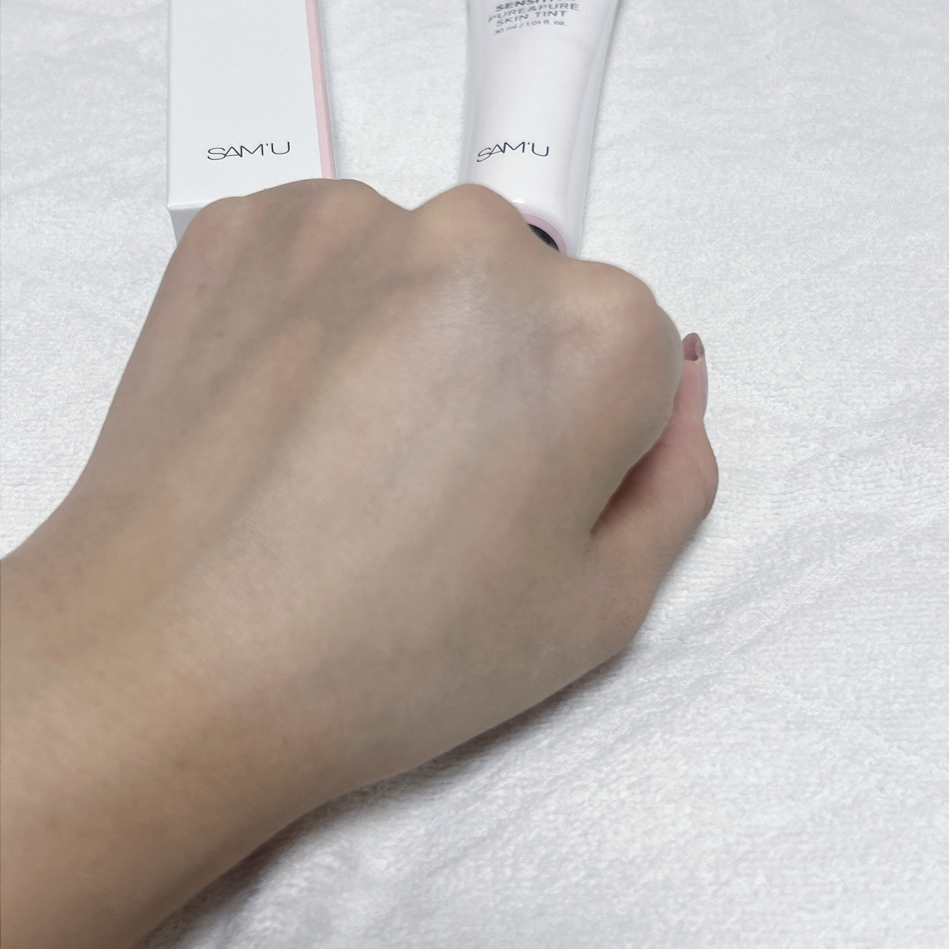 センシティブピュア＆ピュアスキンティント/SAM'U/化粧下地を使ったクチコミ（3枚目）