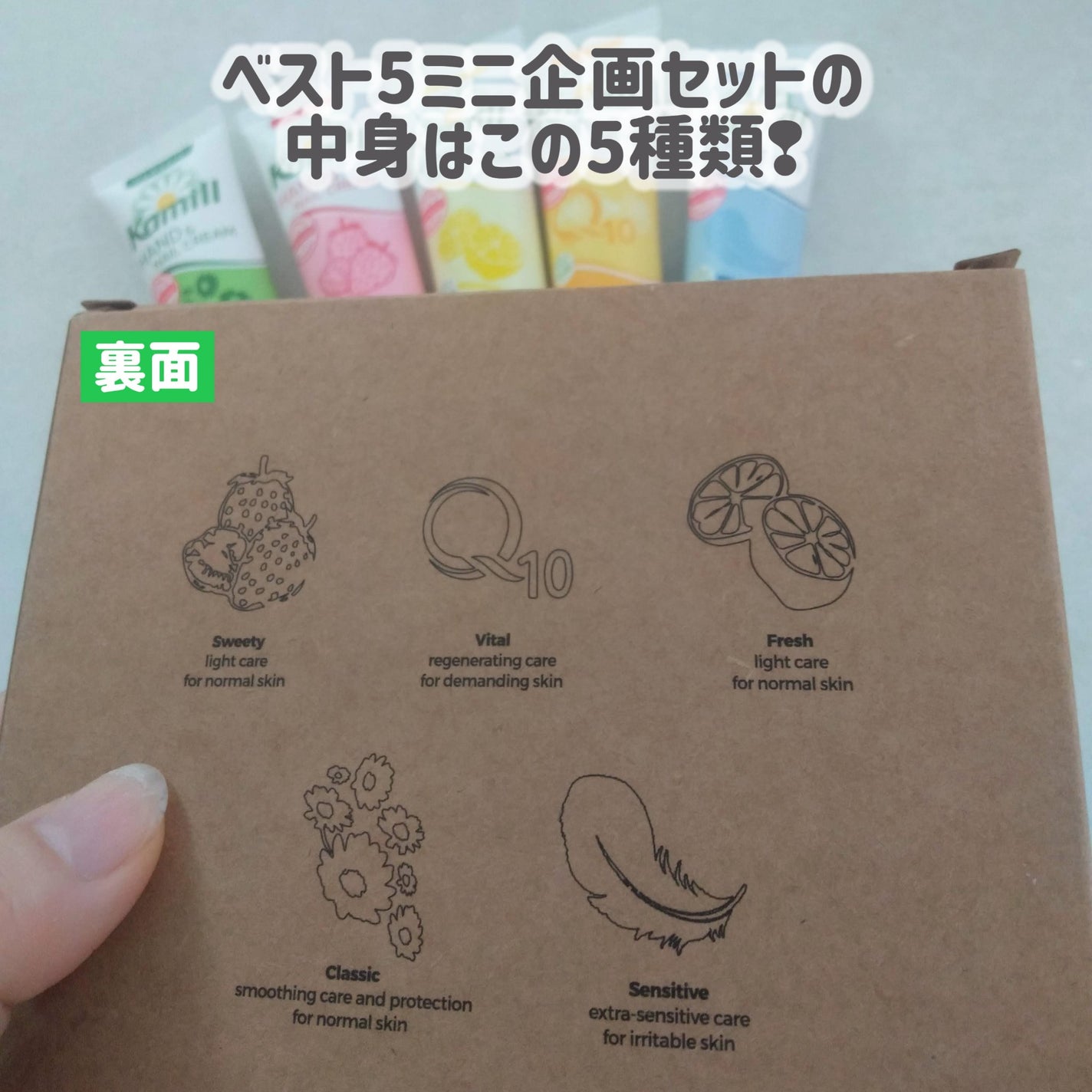 ハンド&ネイルクリームミニ 企画セット30ml*5/カミール/その他キットセットを使ったクチコミ(4枚目)