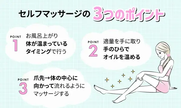 セルフマッサージの3つのポイント