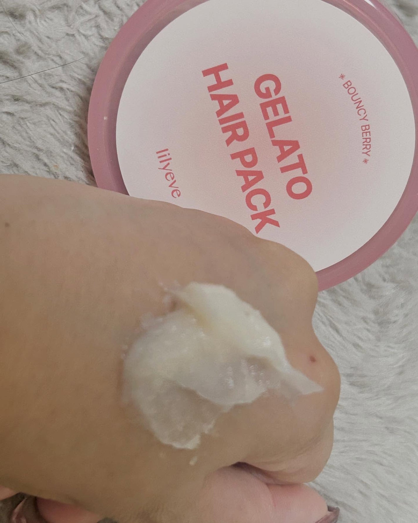 リペアターンジェラートヘアパック バウンシーベリー/リリーイブ/洗い流すヘアトリートメントを使ったクチコミ(2枚目)