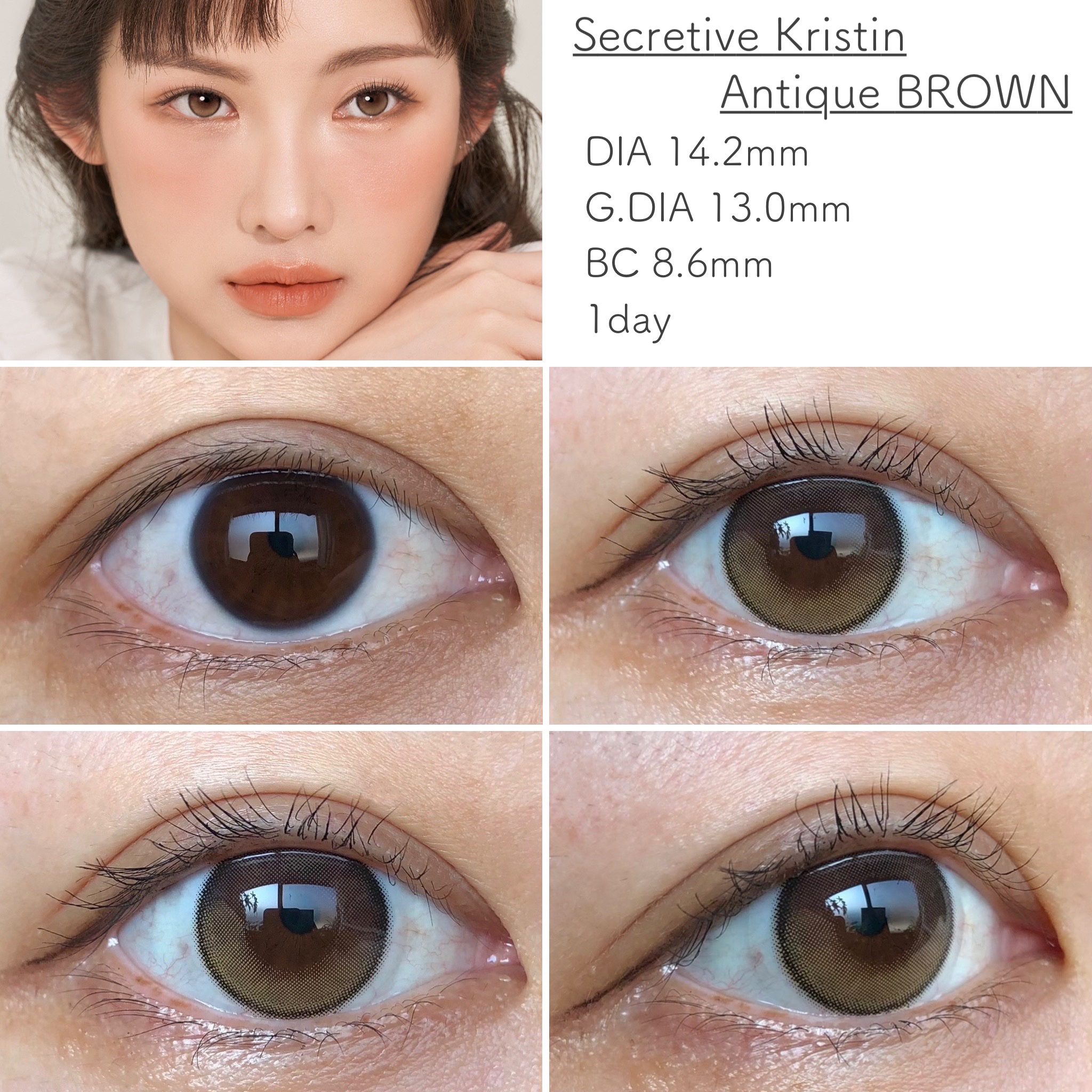 Secretive Kristen 1day/Hapa kristin/ワンデー（１DAY）カラコンを使ったクチコミ（2枚目）