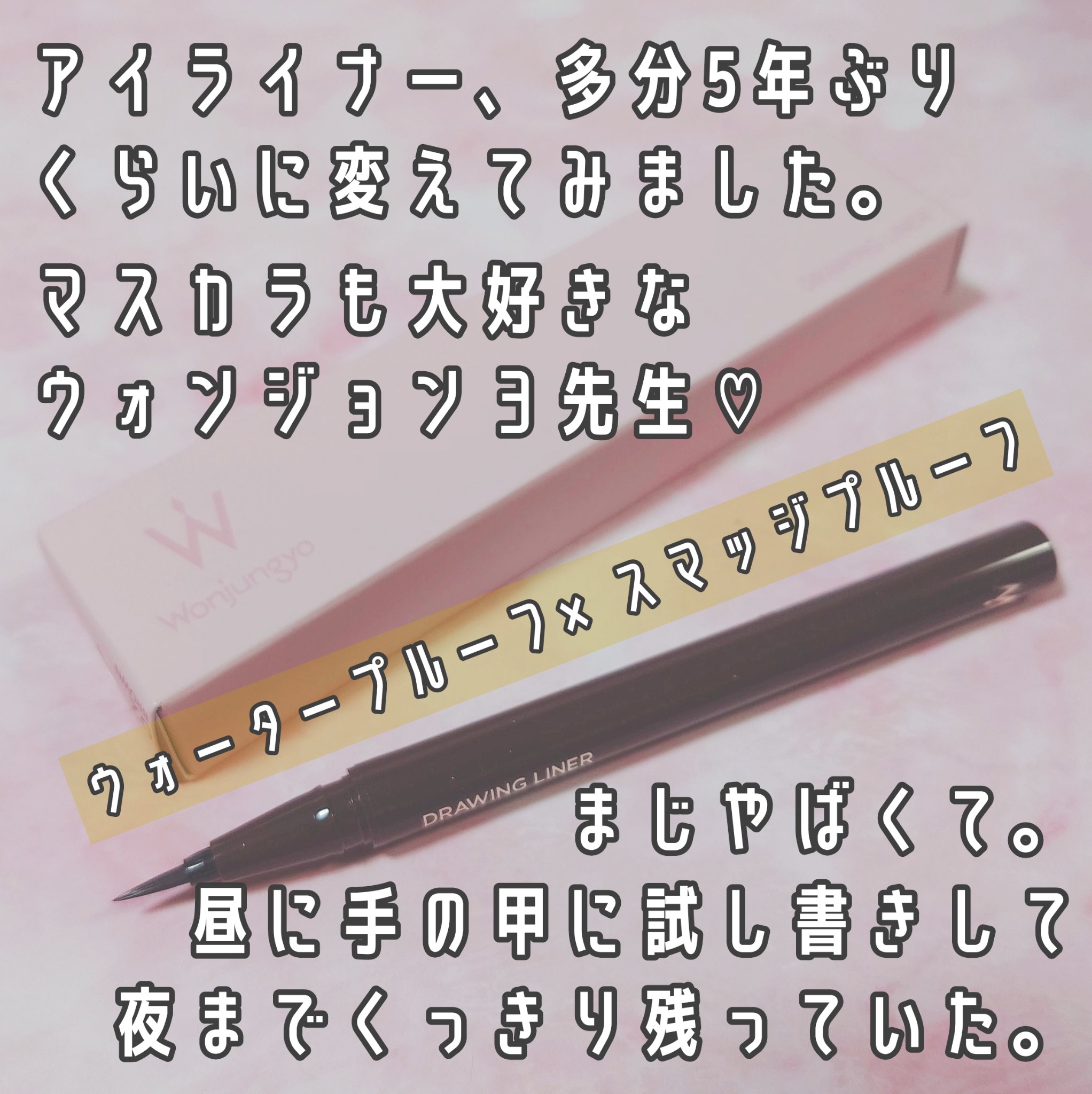ウォンジョンヨ ドローイングライナー/Wonjungyo/リキッドアイライナーを使ったクチコミ（2枚目）