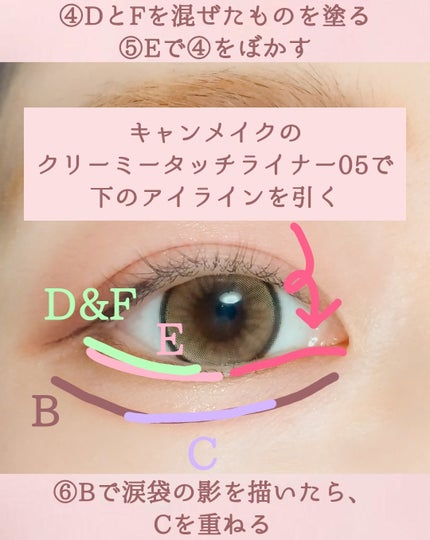 らぃちる on LIPS 「今日のメイク備忘録今日は三角ゾーンを茶色系で引いてみたアイライ..」(4枚目)