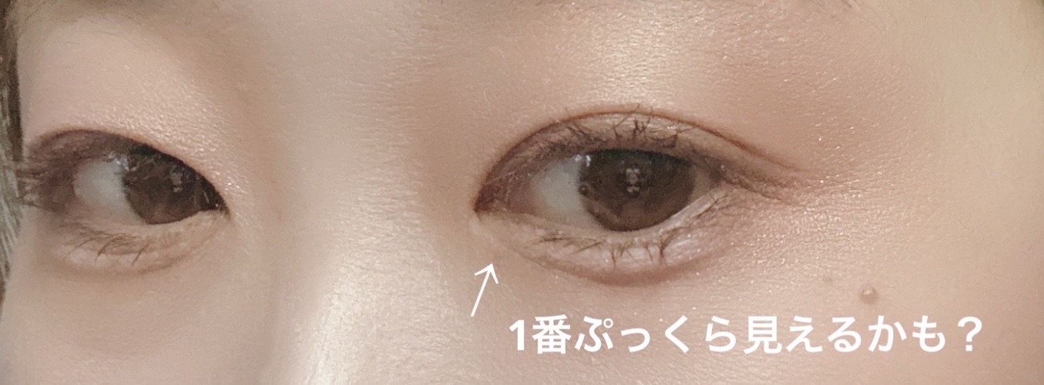 プランぷくコーデアイズ/キャンメイク/パウダーアイシャドウを使ったクチコミ（2枚目）