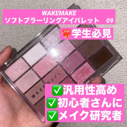 ソフトブラーリングアイパレット/wakemake/アイシャドウパレットを使ったクチコミ(1枚目)
