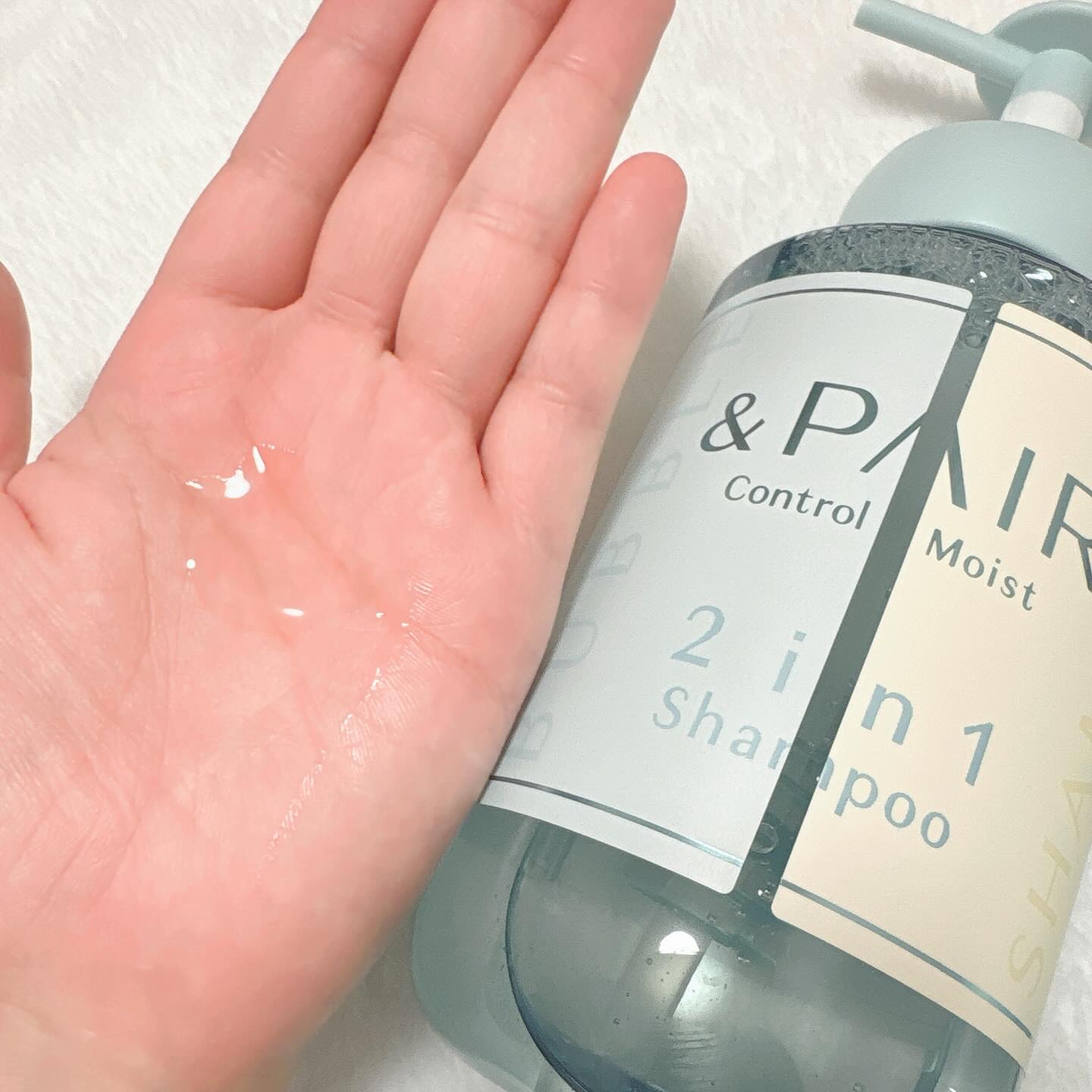 アンドペア コントロール モイスト 2in1 シャンプー＆ヘアトリートメント/&PAIR/市販シャンプーを使ったクチコミ（2枚目）