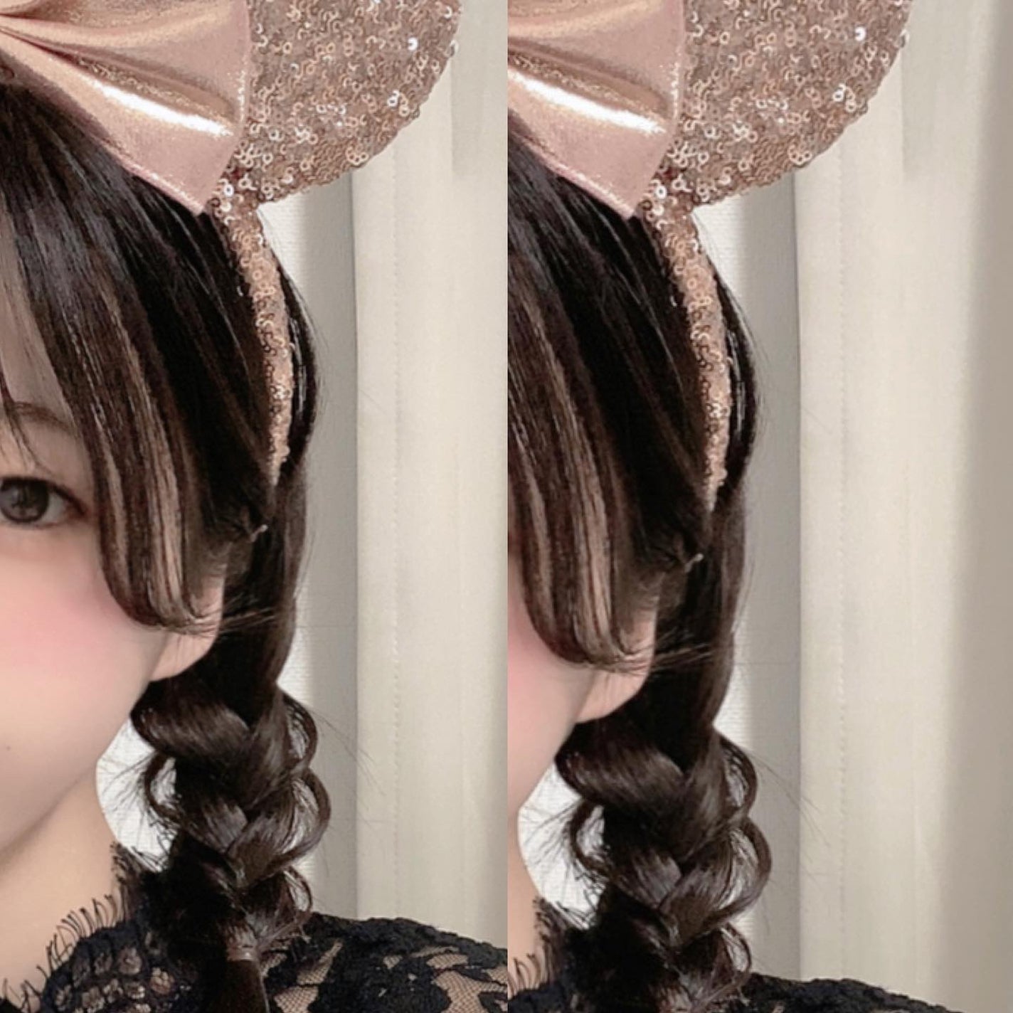 ゆうひ☁*°美容師 on LIPS 「ディズニーのカチューシャと合う簡単三つ編みヘアアレンジ❣️○ど..」(1枚目)