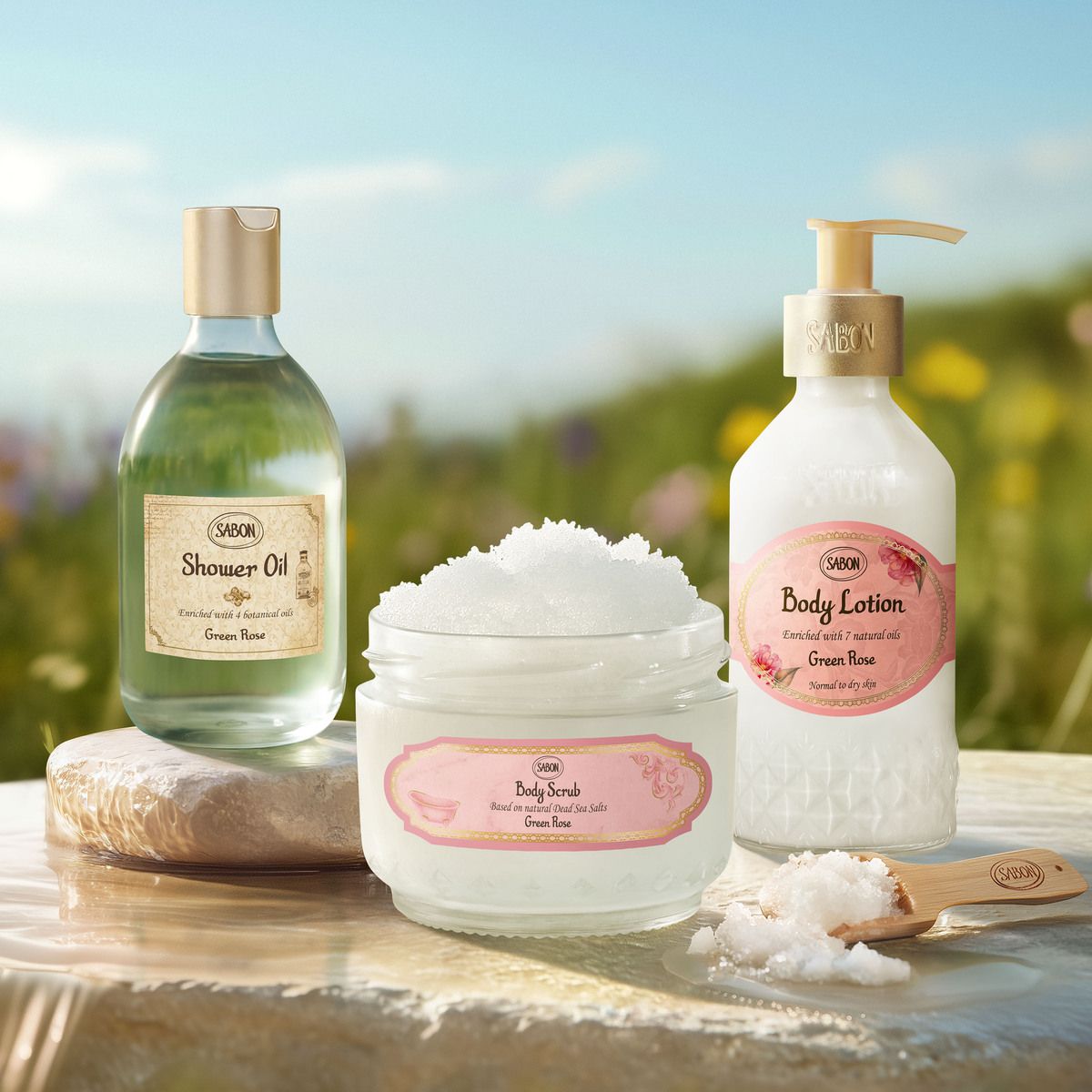 ボディリチュアルキット グリーン・ローズ SABON