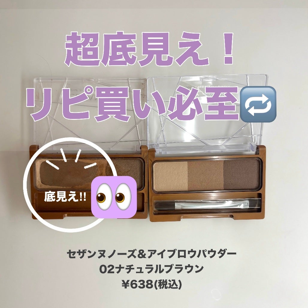 ノーズ&アイブロウパウダー/CEZANNE/パウダーアイブロウを使ったクチコミ(1枚目)