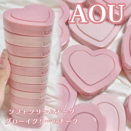 GLOWY CREAM BLUSH/AOU/ジェル・クリームチークを使ったクチコミ(1枚目)