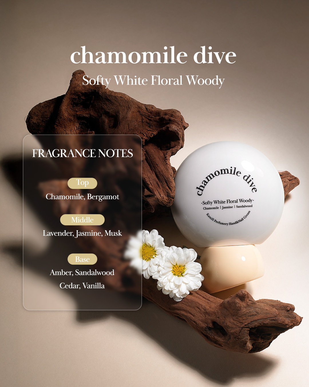 パフューマリー ハンド＆ネイルクリーム カモミールダイブ 50ml/カミール/ハンドクリームを使ったクチコミ（1枚目）