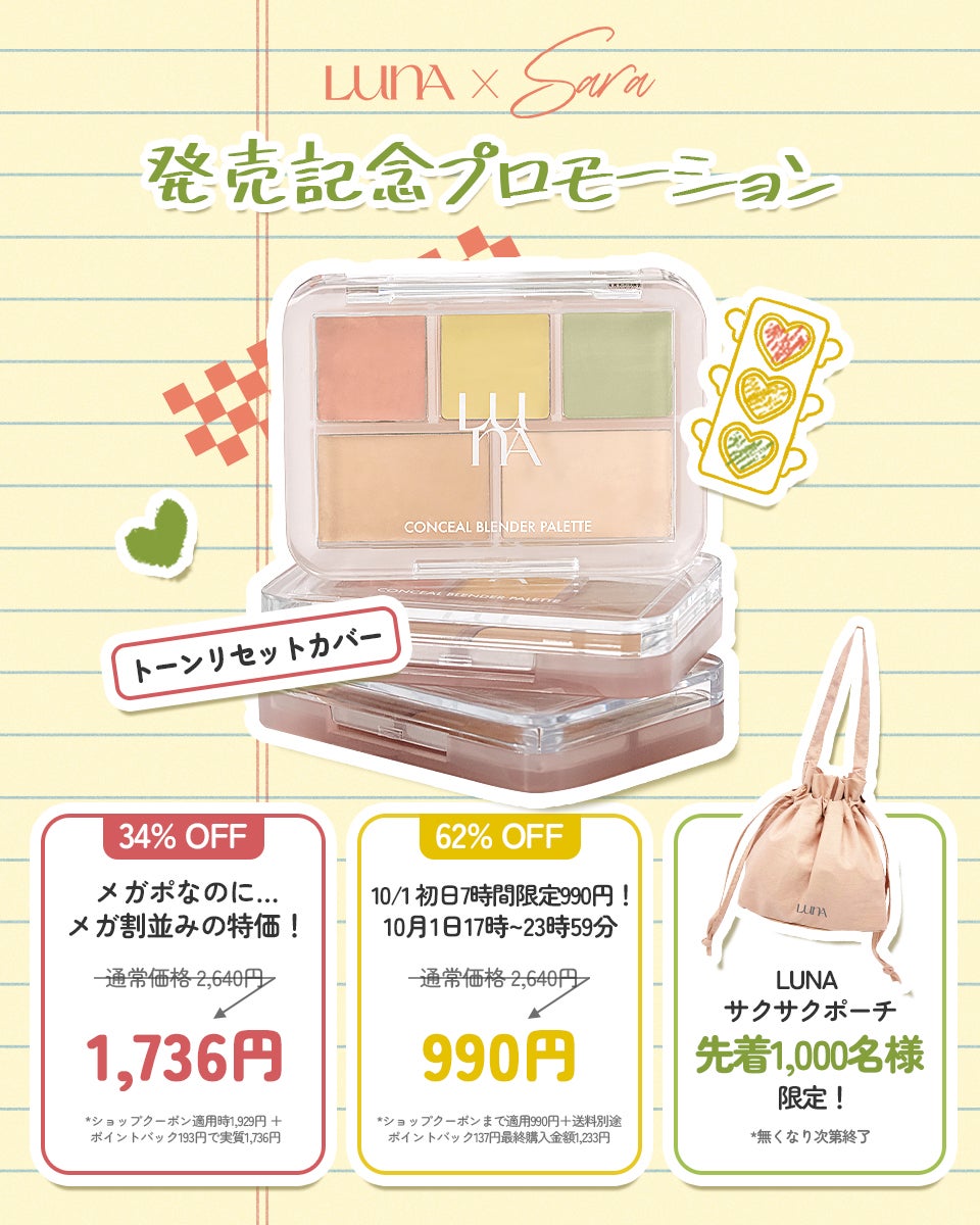 コンシールブレンダーパレット/LUNA/パレットコンシーラーを使ったクチコミ(2枚目)