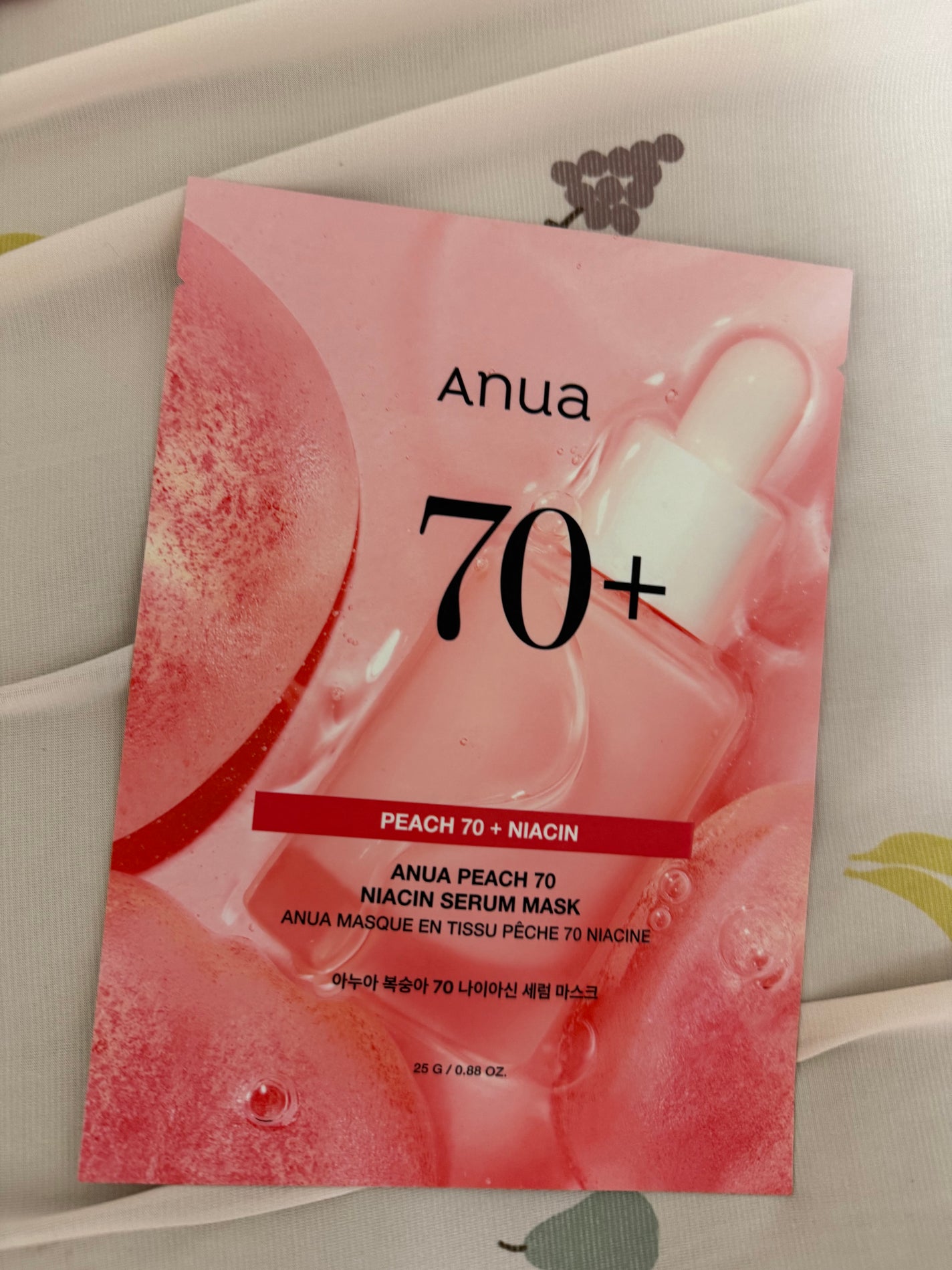 桃70%ナイアシンシートマスク/Anua/シートマスク・パックを使ったクチコミ(1枚目)