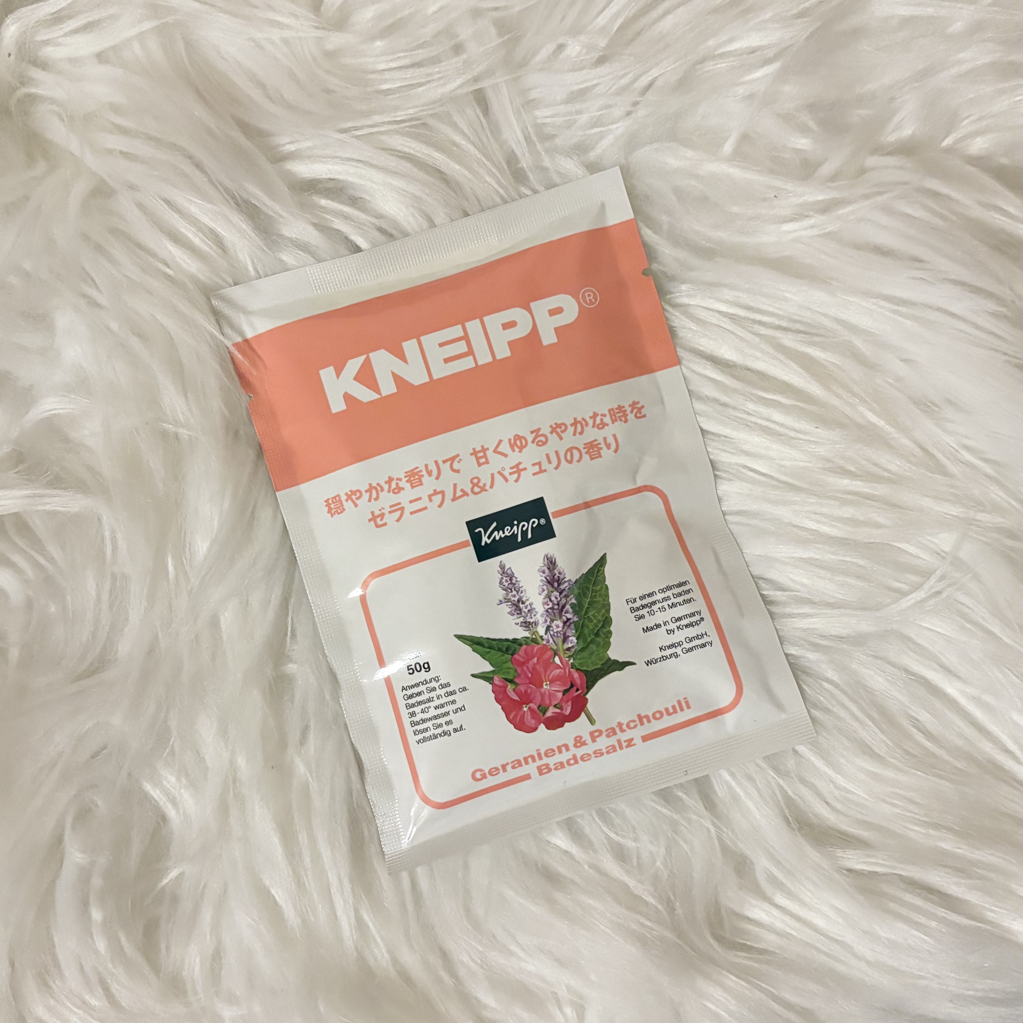 クナイプ バスソルト ゼラニウム&パチュリの香り/クナイプ/入浴剤を使ったクチコミ（1枚目）