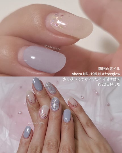 セミキュアジェルネイル(ハンド)/ohora/ネイルシールを使ったクチコミ(4枚目)
