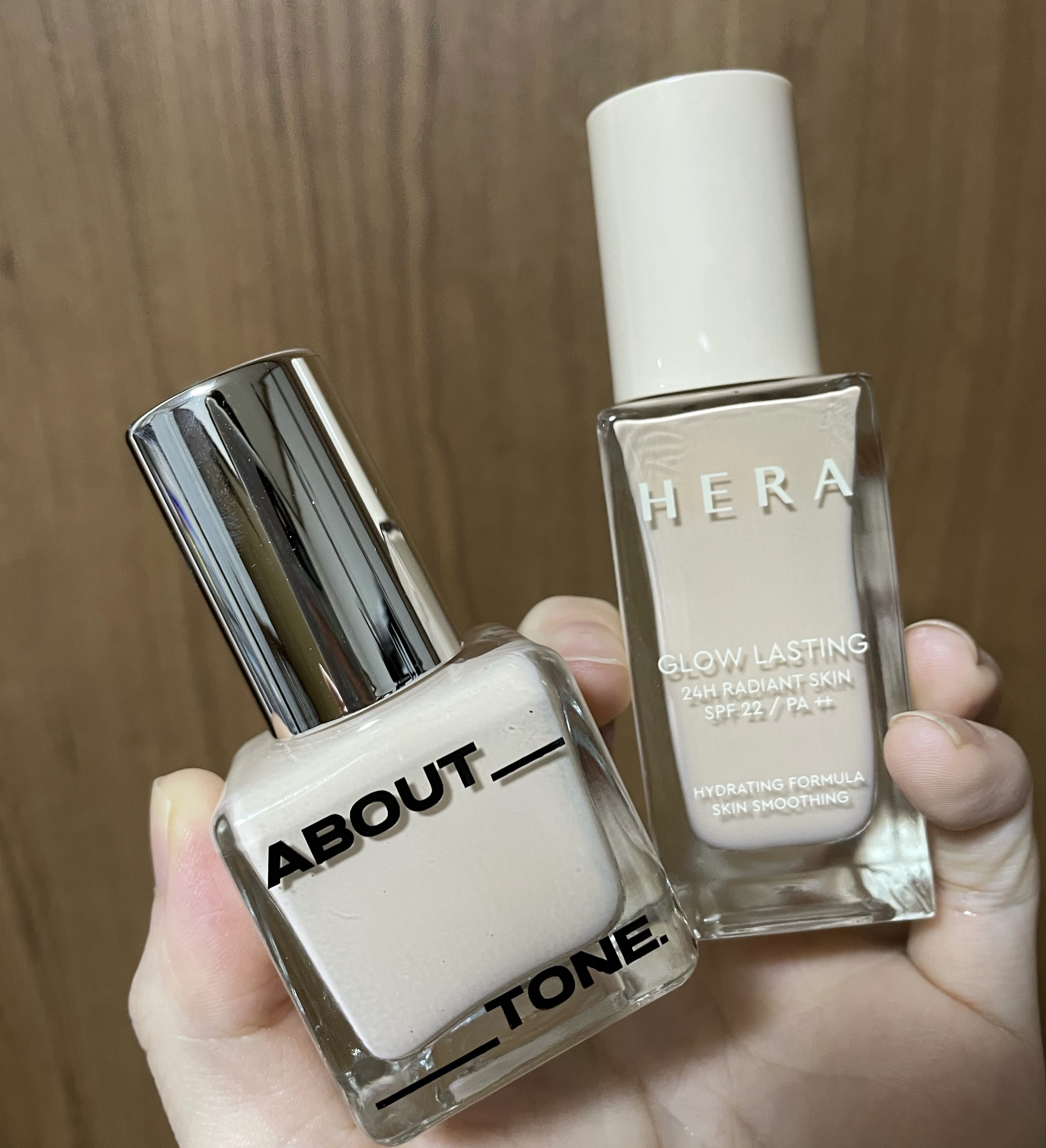 スキンレイヤーフィットファンデーション 19 フェア/ABOUT TONE/リキッドファンデーションを使ったクチコミ（1枚目）