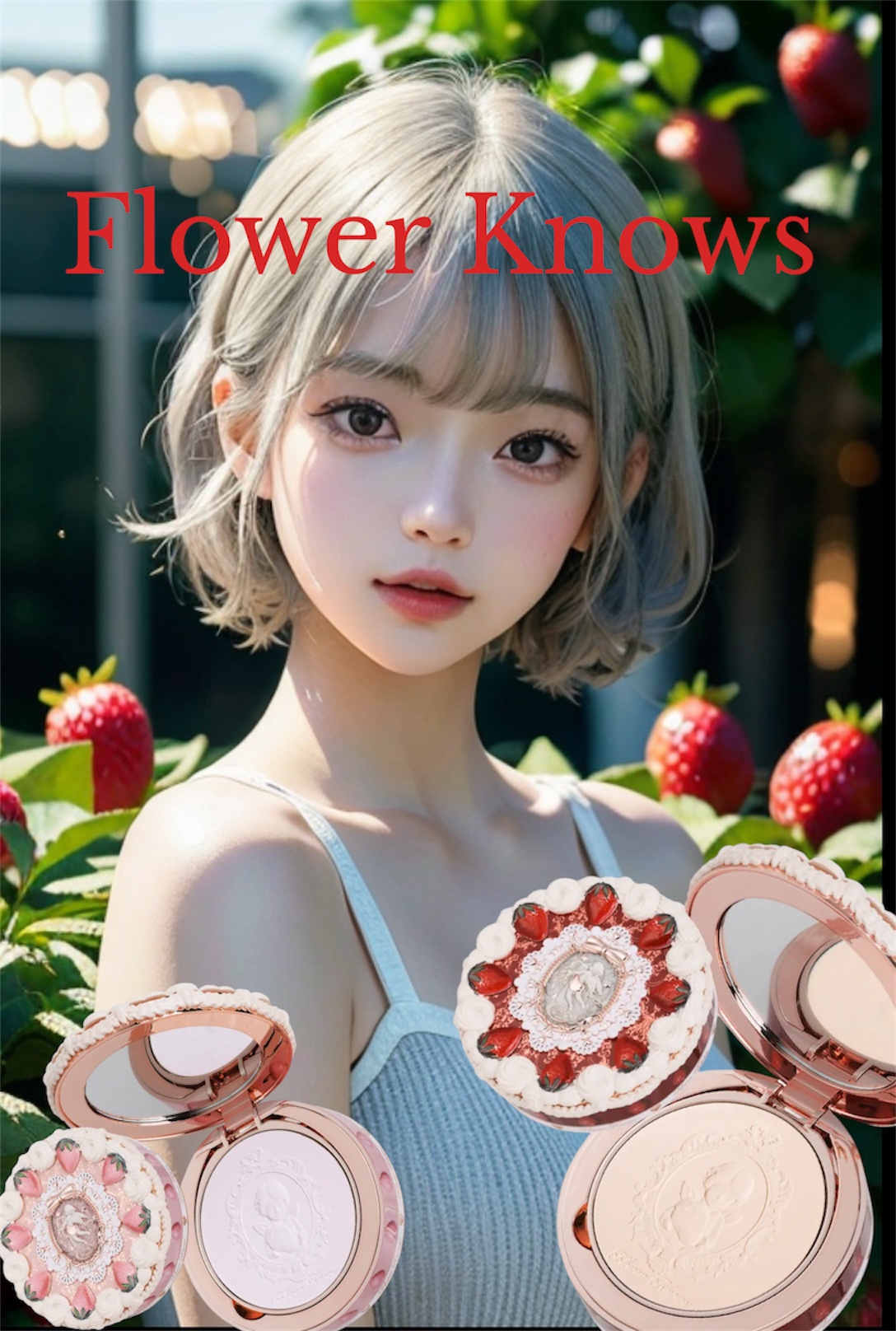 ストロベリーキューピッドコレクション プレストパウダー/FlowerKnows/プレストパウダーを使ったクチコミ（1枚目）