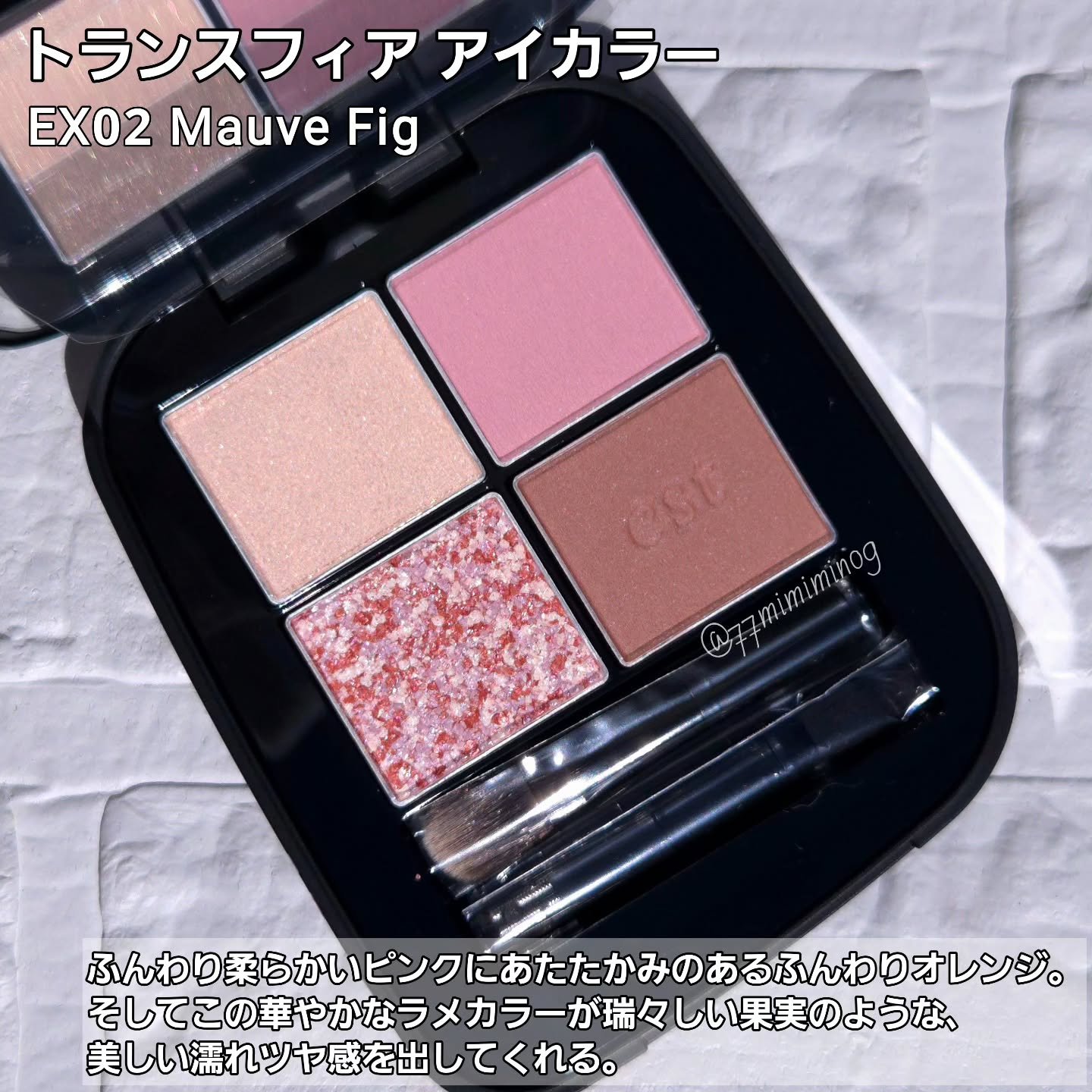 エスト トランスフィア アイカラー EX02 Mauve Fig/est/アイシャドウパレットを使ったクチコミ（3枚目）