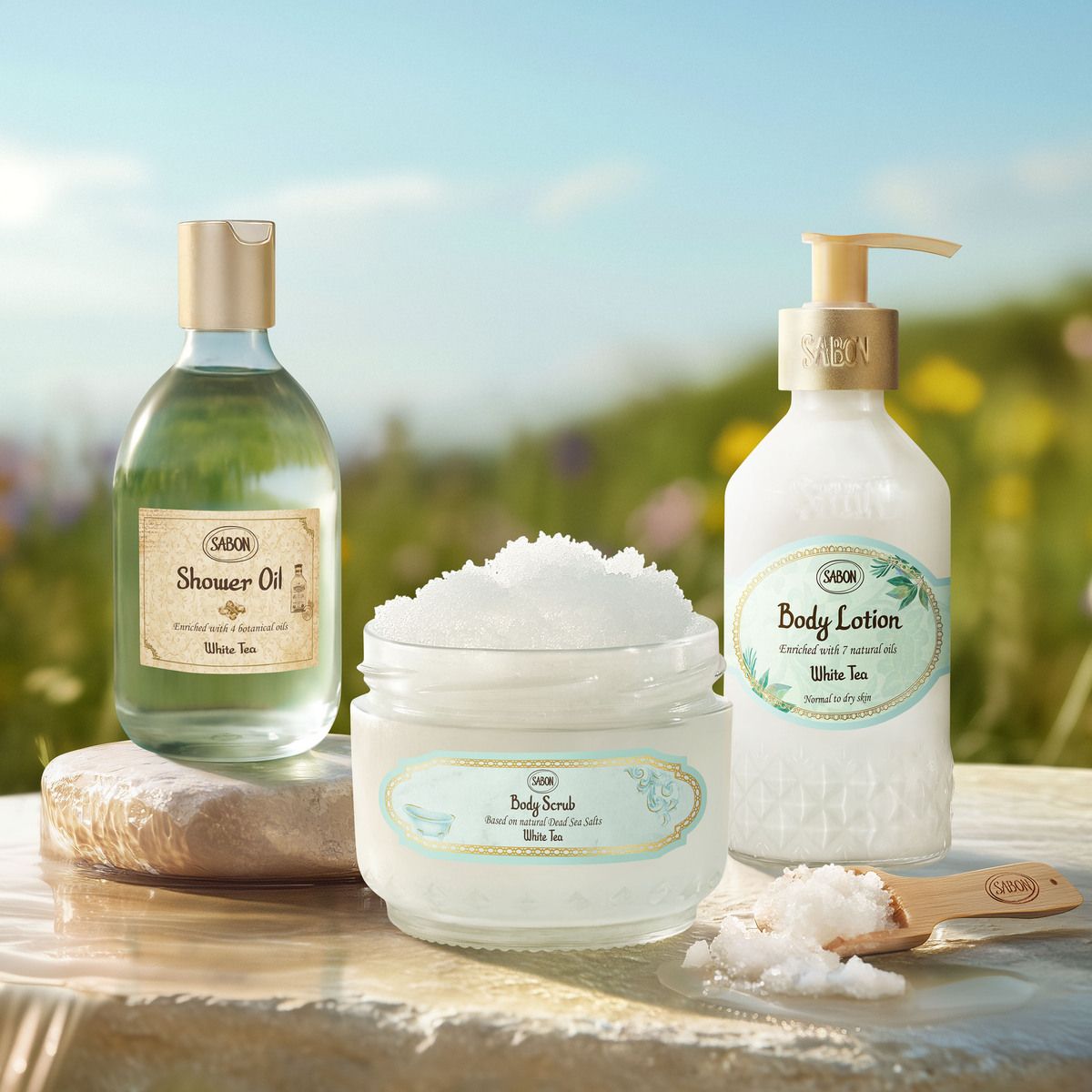 ボディリチュアルキット ホワイトティー SABON