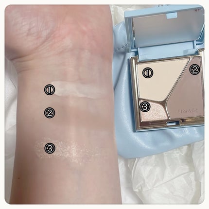 ハイライトシェーディングパレット/TIMAGE/パウダーハイライトを使ったクチコミ(3枚目)