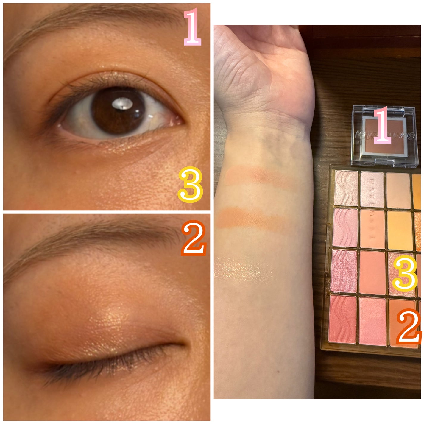 ソフトブラーリングアイパレット/wakemake/アイシャドウパレットを使ったクチコミ(2枚目)