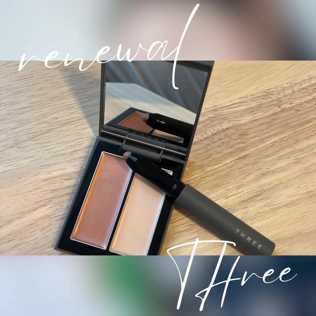 THREEからいただきました.ᐟ.ᐟ ハイライトとチークベースの「シマリンググローデュオ」が初リニューアルして、更に今っぽい透明感あるツヤ肌仕上げに。
シェイディングペンは細かいとこまで調整しやくて、ペン派になっちゃうくらいこういうの待って