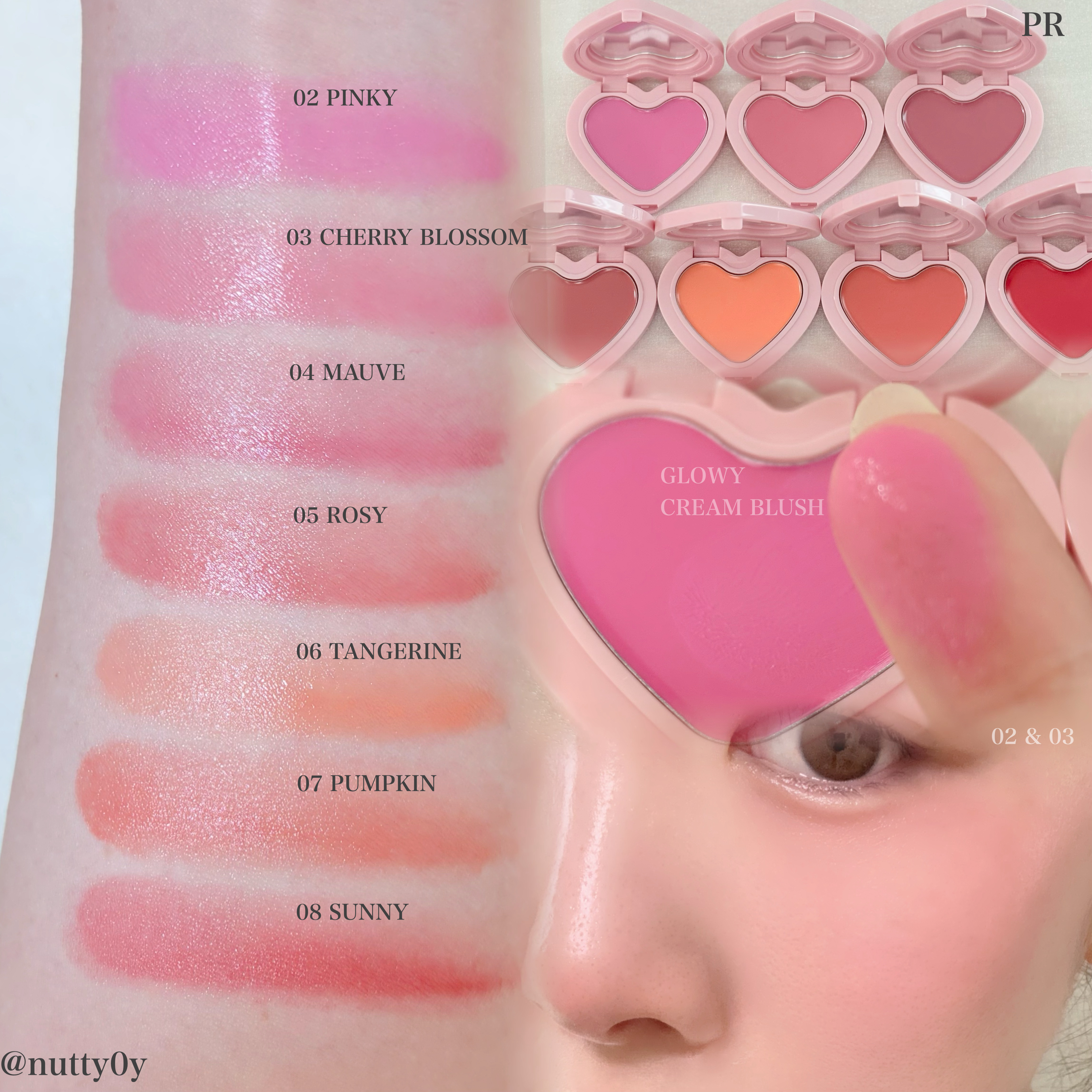 GLOWY CREAM BLUSH/AOU/ジェル・クリームチークを使ったクチコミ（3枚目）