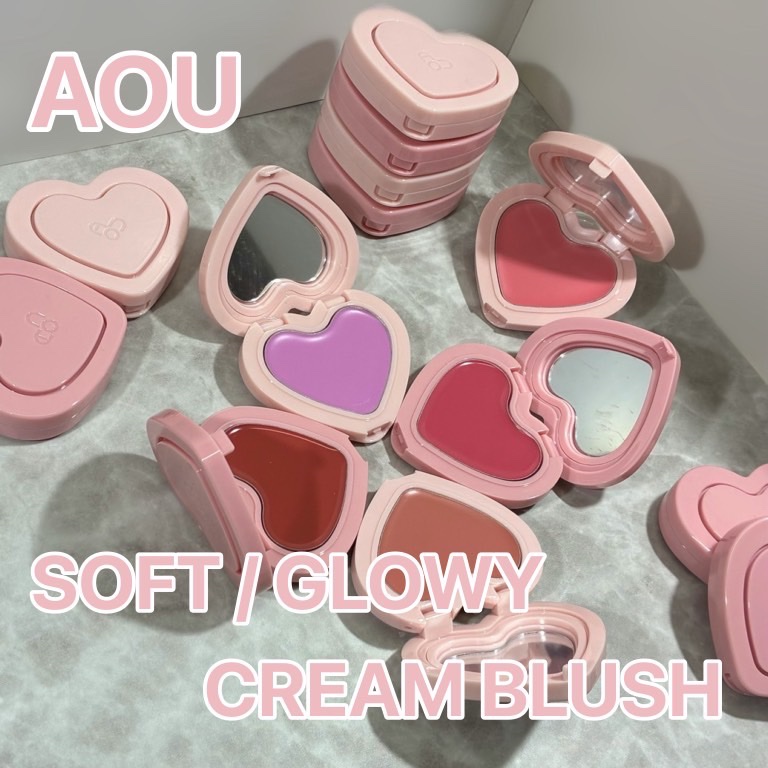GLOWY CREAM BLUSH/AOU/ジェル・クリームチークを使ったクチコミ（1枚目）