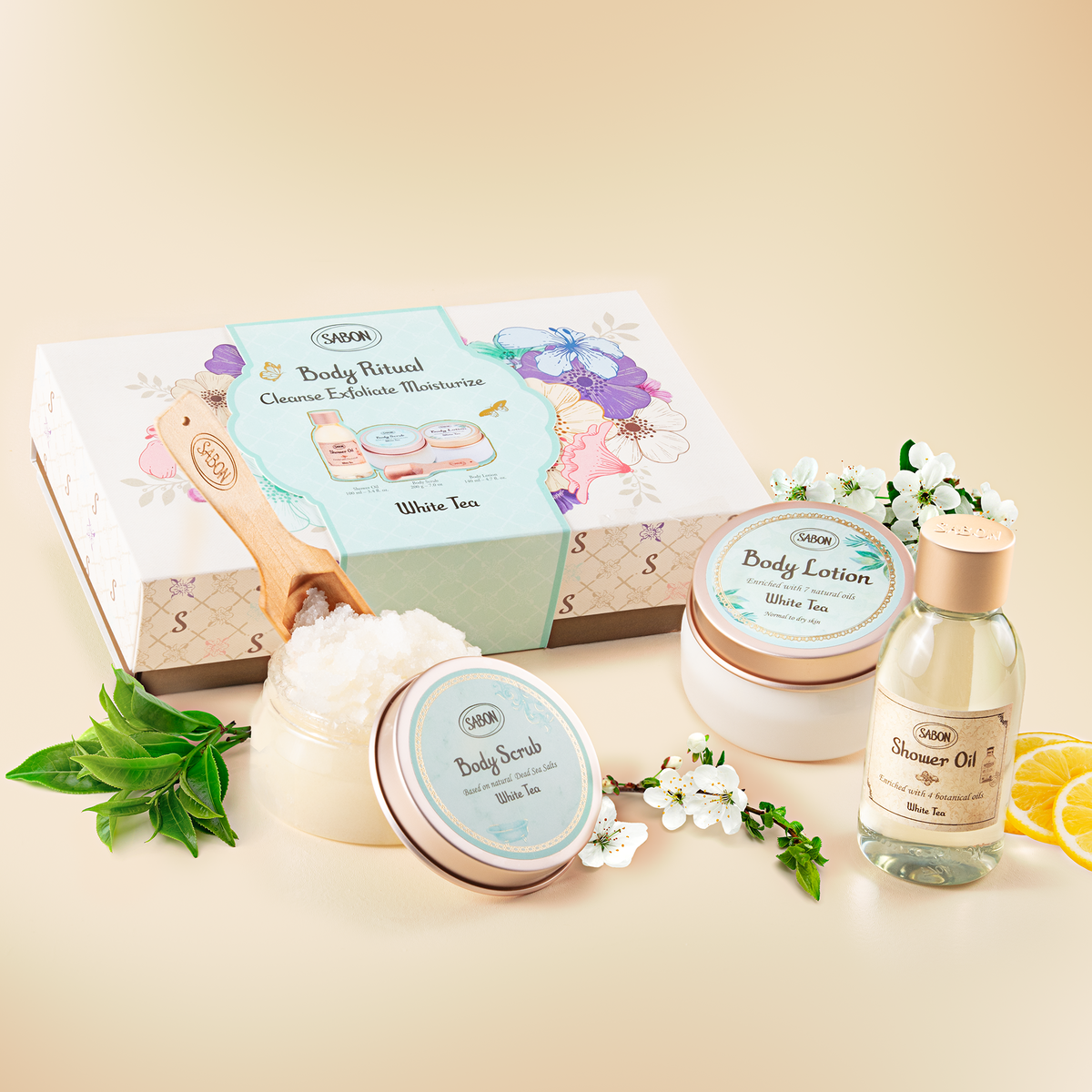 ボディリチュアルキット ホワイトティー SABON