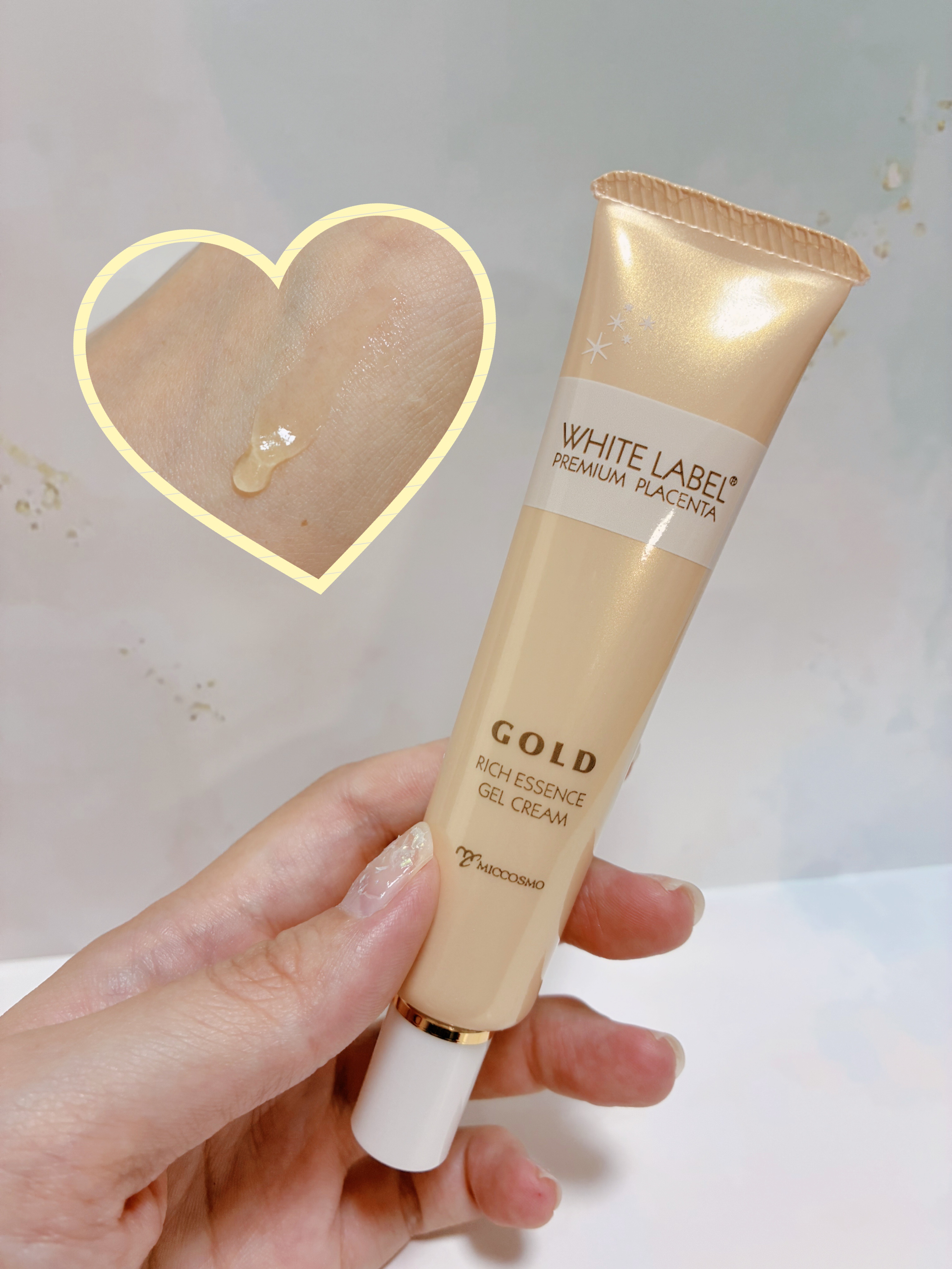 金のプラセンタ濃ハリもっちりーな/ホワイトラベル/アイケア・アイクリームを使ったクチコミ（2枚目）