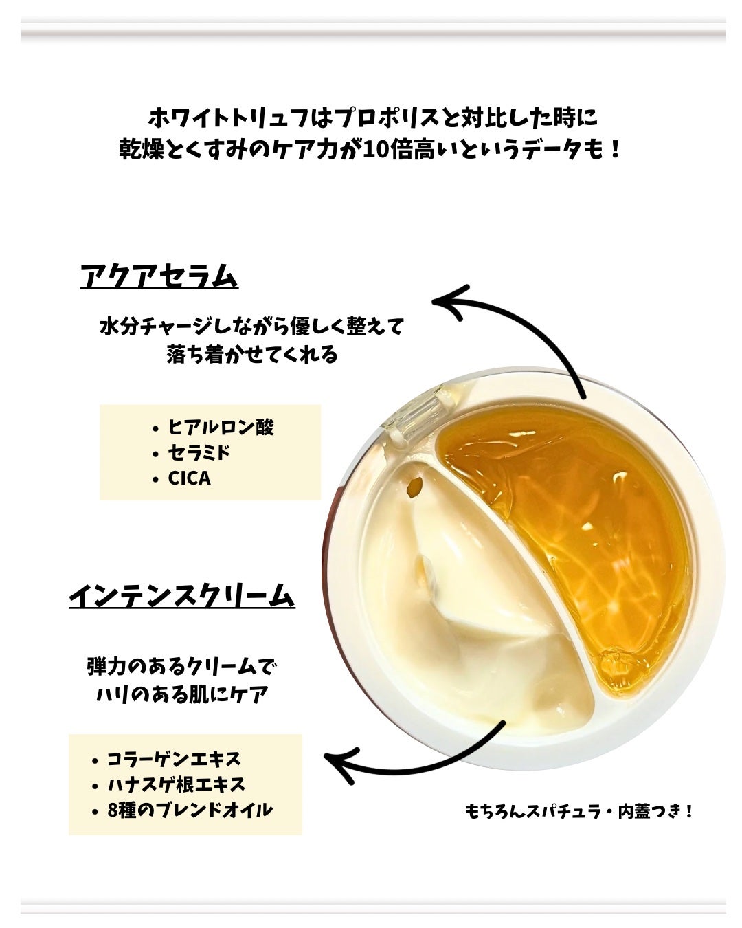 ホワイトトリュフダブルセラムアンドクリーム/ダルバ/フェイスクリームを使ったクチコミ(4枚目)