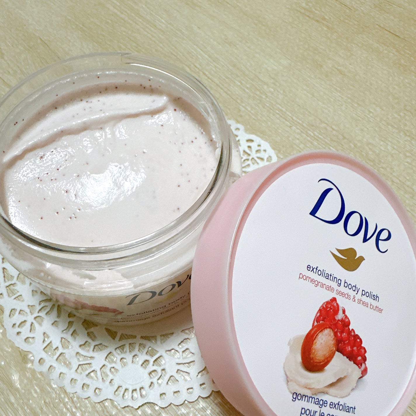 ダヴ ふわとろクリーミースクラブ ザクロ&シアバター/ダヴ/ボディスクラブを使ったクチコミ(3枚目)