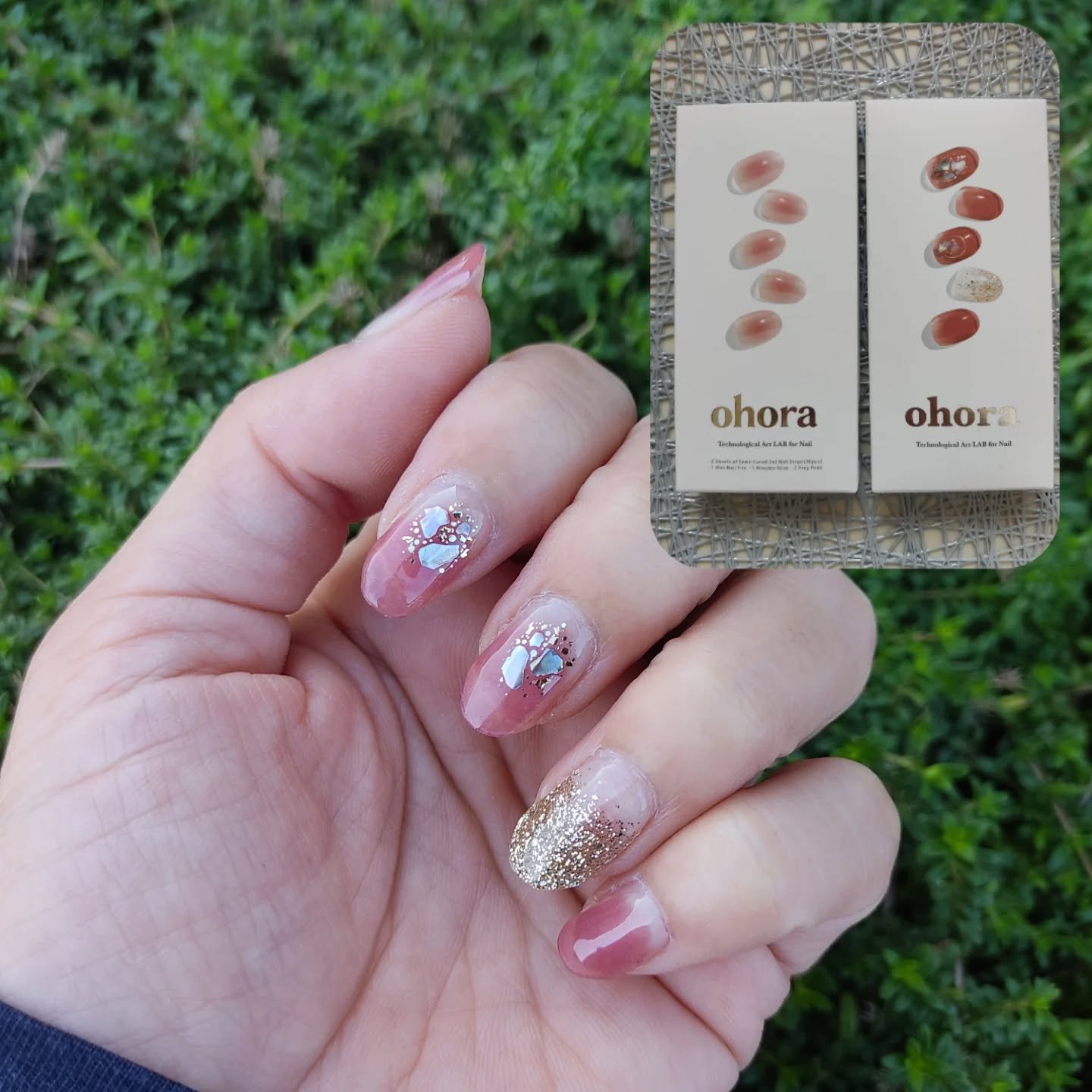 セミキュアジェルネイル（ハンド）/ohora/ネイルシールを使ったクチコミ（1枚目）