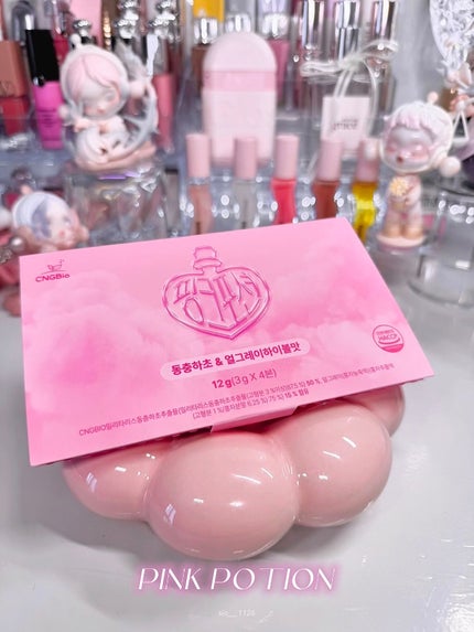 飲める美容ピンクDIYドリンク ピンクポーション ゼロカロリー・冬虫夏草/PINK POTION /美容ドリンクを使ったクチコミ(2枚目)