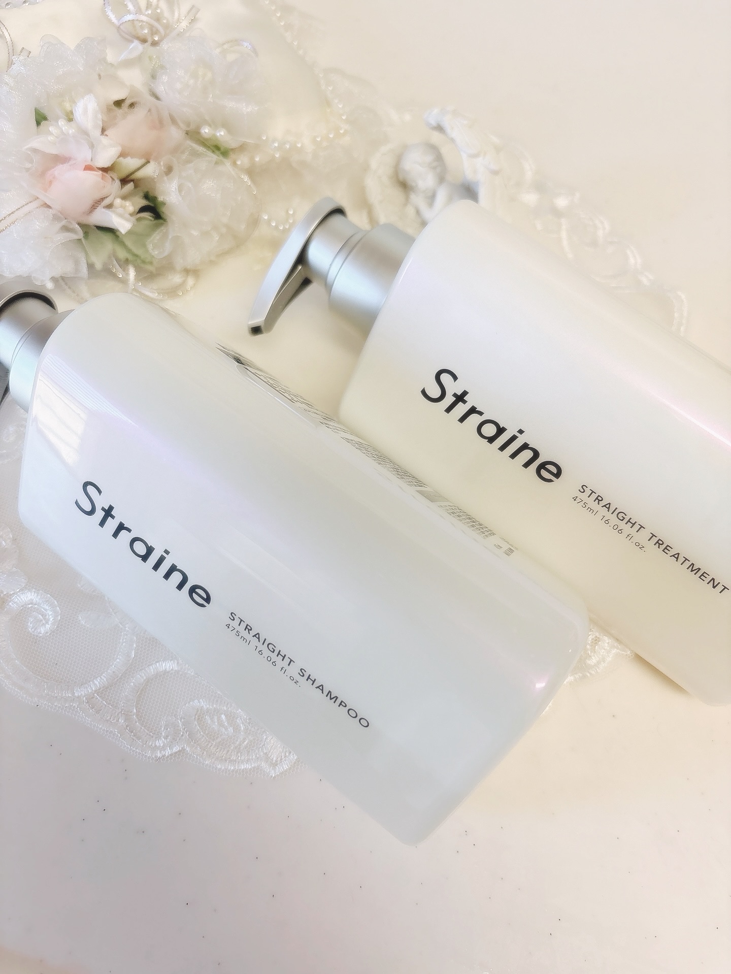 ストレートシャンプー/ストレートトリートメント ホワイトブロッサムの香り/Straine/市販シャンプーを使ったクチコミ（1枚目）