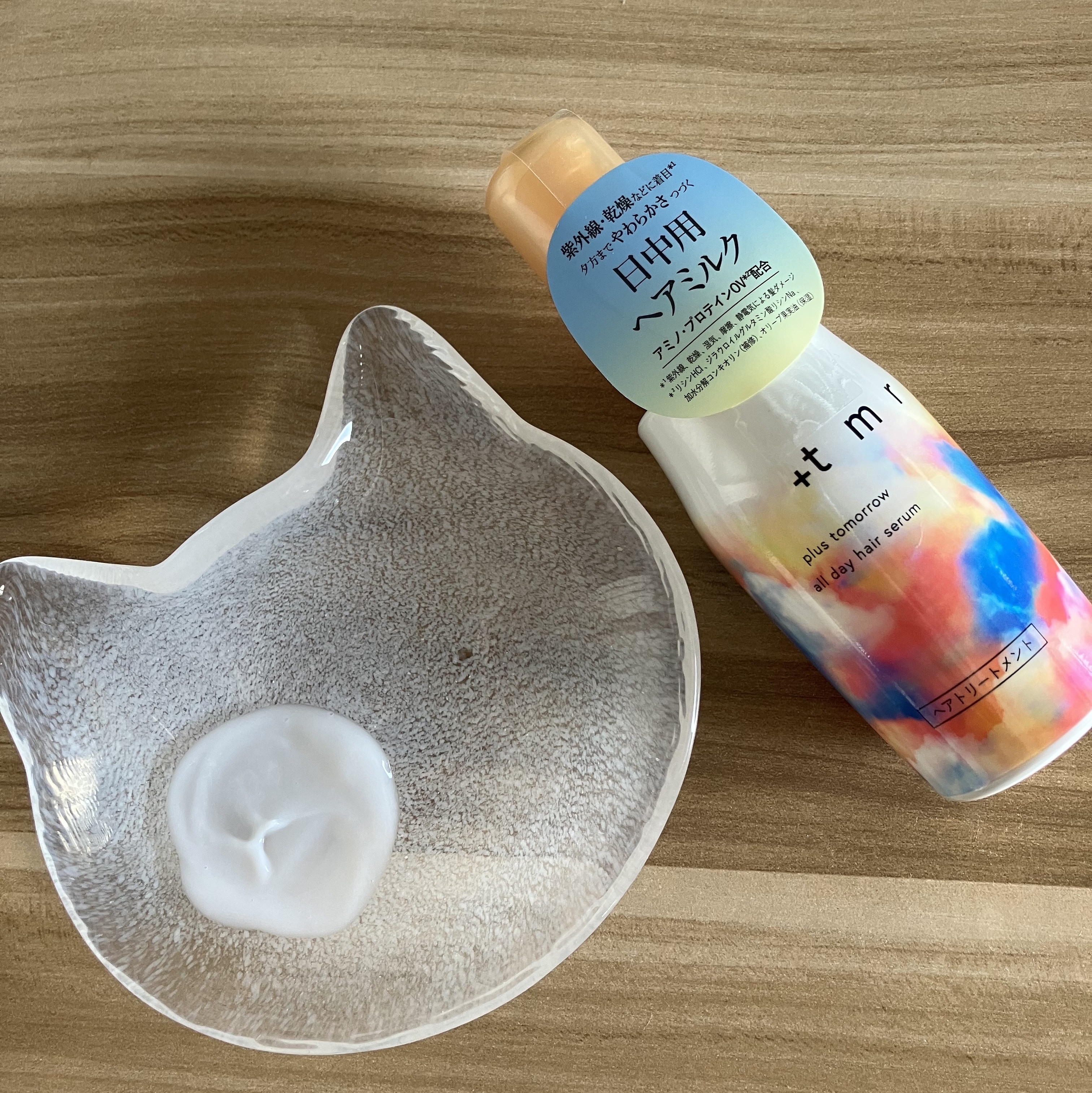 pui/ﾌｫﾛﾊﾞ100◎のクチコミ「【使った商品】
＋ｔｍｒプラストゥモロー
オールデイ　ヘアセラム

【香り】
ブルーミングブー.....」（2枚目）