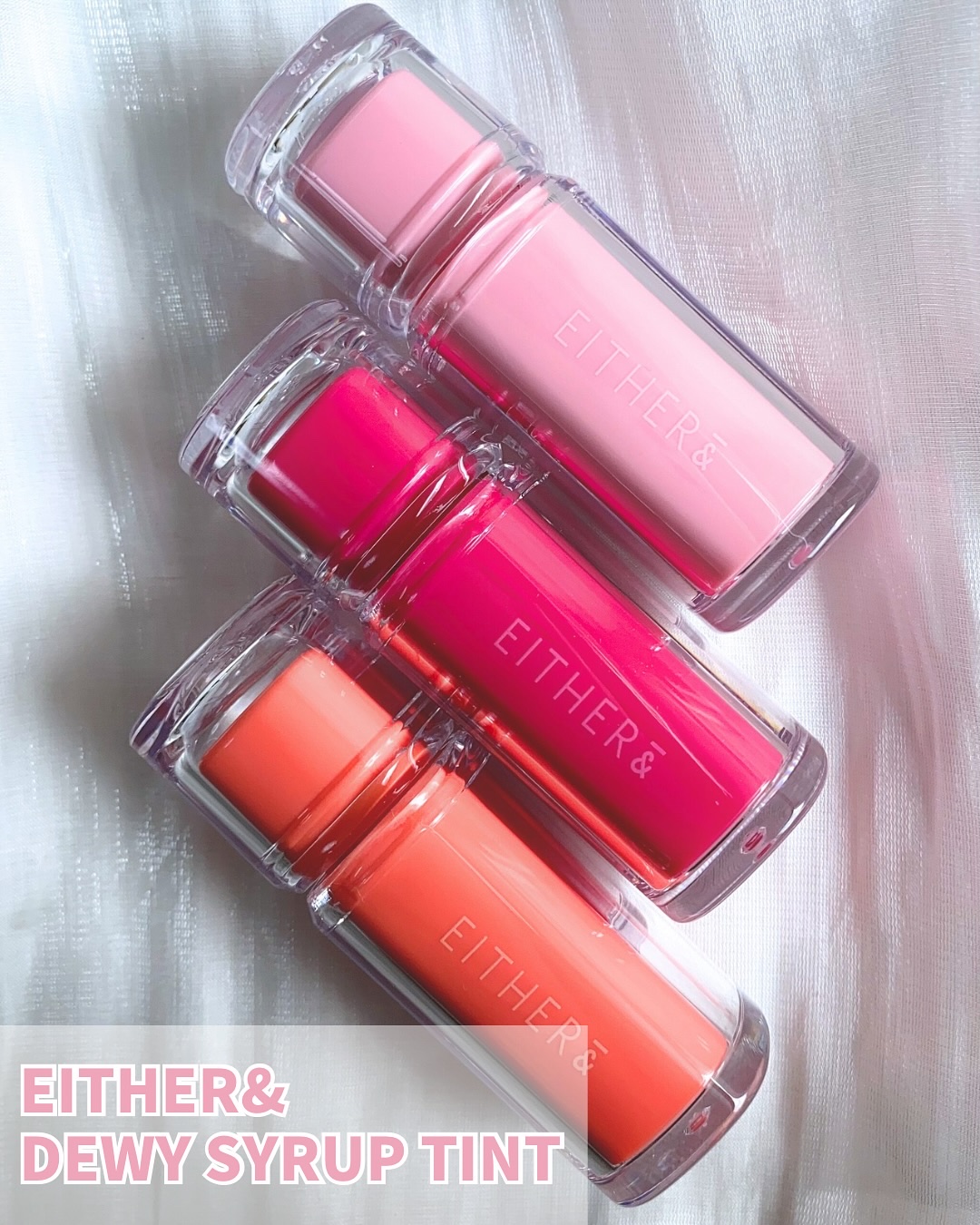 Dewy Syrup Tint/EITHER＆/口紅を使ったクチコミ（2枚目）