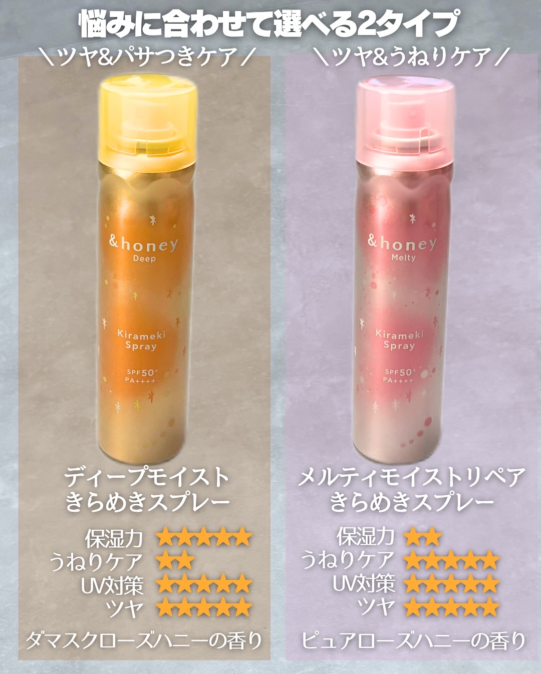  アンドハニー　メルティ　モイストリペア　キラメキスプレー/&honey/ヘアスプレーを使ったクチコミ（3枚目）