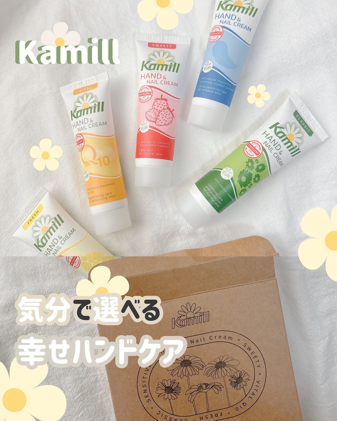 ハンド＆ネイルクリームミニ 企画セット30ml*5/カミール/その他キットセットを使ったクチコミ（1枚目）