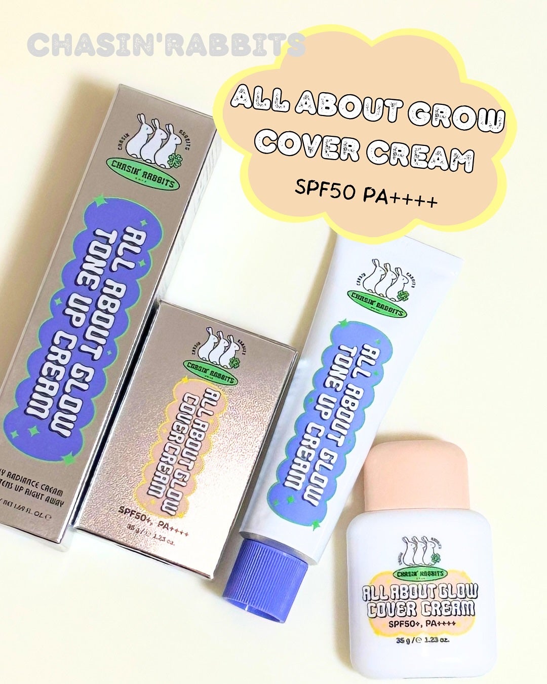 オールアバウトグロウトーンアップクリーム/CHASIN'RABBITS/化粧下地を使ったクチコミ(1枚目)