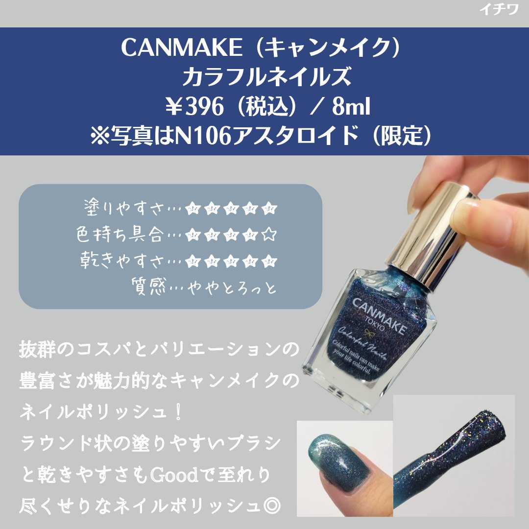 カラフルネイルズ/キャンメイク/マニキュアを使ったクチコミ（2枚目）